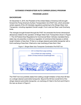 Extended Stinger-Steer Auto Carrier (Essac) Program