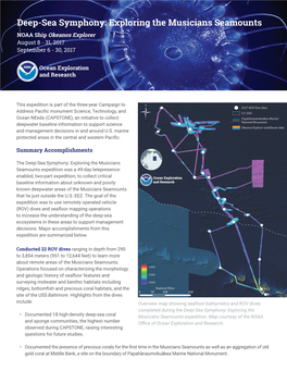 Deep-Sea Symphony: Exploring the Musicians Seamounts Summary