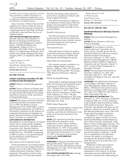 Federal Register / Vol. 62, No. 18 / Tuesday, January 28, 1997 / Notices