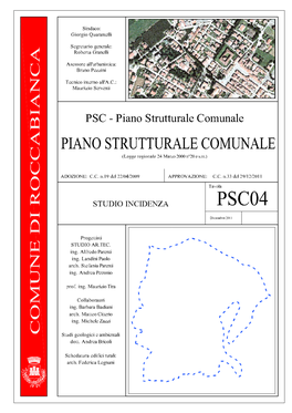 Valutazione Di Incidenza Del Piano Strutturale Comunale (Psc) Del Comune Di Roccabianca (Pr)