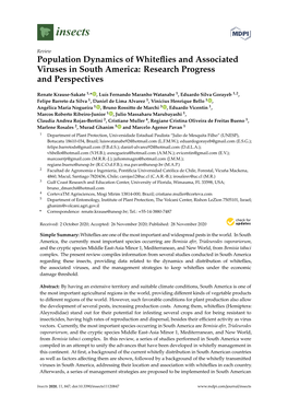 Population Dynamics of Whiteflies and Associated Viruses in South America