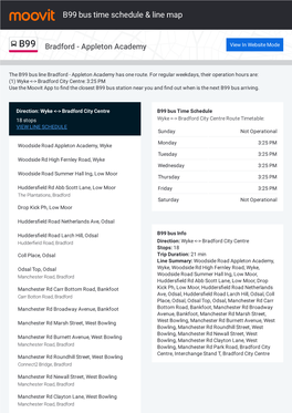 B99 Bus Time Schedule & Line Route