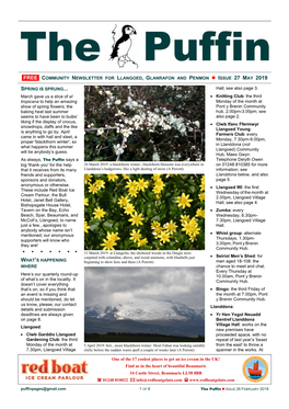 Free Community Newsletter for Llangoed, Glanrafon and Penmon  Issue 27 May 2019