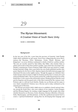 The Illyrian Movement: a Croatian Vision of South Slavic Unity