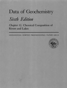 Data of Geochemistry