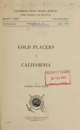 Gold Placers of California