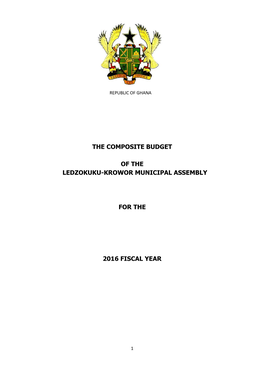 The Composite Budget of the Ledzokuku-Krowor Municipal Assembly for The