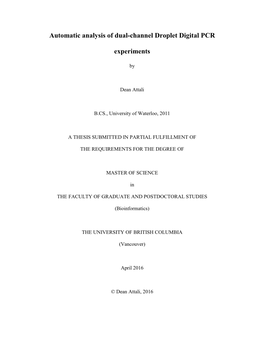 Automatic Analysis of Dual-Channel Droplet Digital PCR Experiments