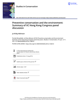 Summary of IIC Hong Kong Congress Panel Discussion