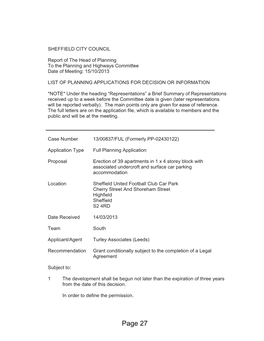 Page 27 2 the Development Must Be Carried out in Complete Accordance with the Following Approved Documents