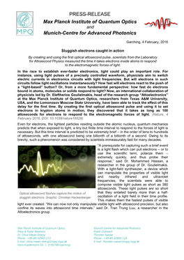 Max Planck Institute of Quantum Optics and Munich-Centre for Advanced Photonics