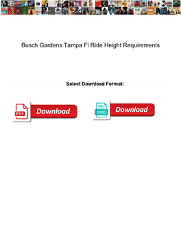 Busch Gardens Tampa Fl Ride Height Requirements