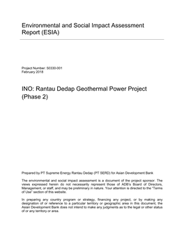 Rantau Dedap Geothermal Power Project (Phase 2)