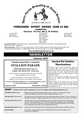 Newsletter Jan 2013