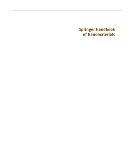 Springer Handbook of Nanomaterials
