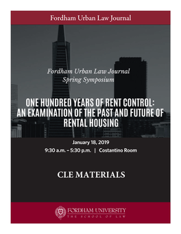CLE MATERIALS Table of Contents