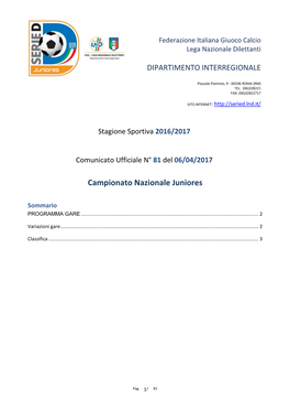 Campionato Nazionale Juniores