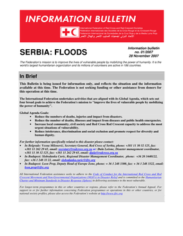 SERBIA: FLOODS No