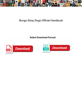 Bungo Stray Dogs Official Handbook