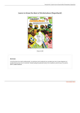 Read PDF « Learn to Draw the Best of Nickelodeon (Paperback)