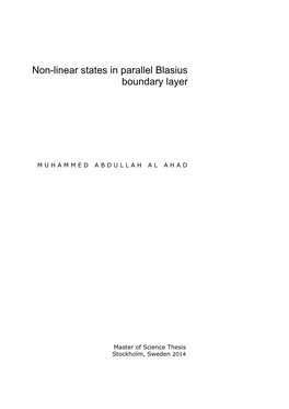 Non-Linear States in Parallel Blasius Boundary Layer