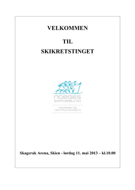 Velkommen Til Skikretstinget