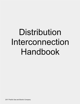 Distribution Interconnection Handbook