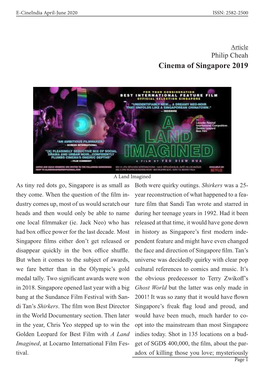 Philip Cheah– Cinema of Singapore 2019