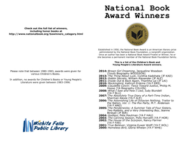 National Book Award Winners