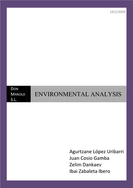 Environmental Analysis