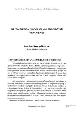 Espacios Sagrados En Las Religiones Aborígenes