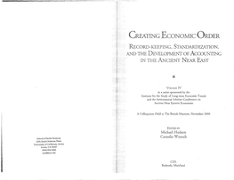 RECORD-KEEPING, STANDARDIZATION, and DEVELOPMENT of Accounting in ANCIENT NEAR East