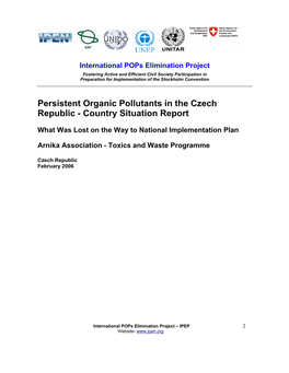 Persistent Organic Pollutants in the Czech Republic - Country Situation Report