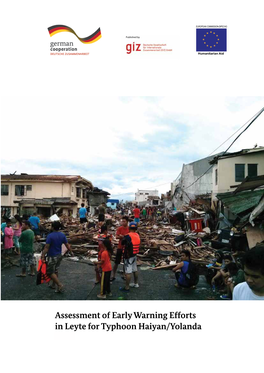 Assessment of Early Warning Efforts in Leyte for Typhoon Haiyan/Yolanda DRAFT Imprint