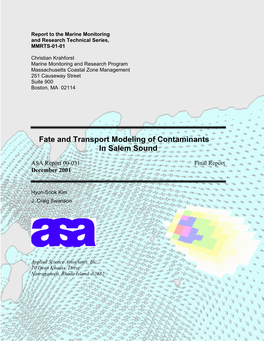 Fate and Transport Modeling of Contaminants in Salem Sound