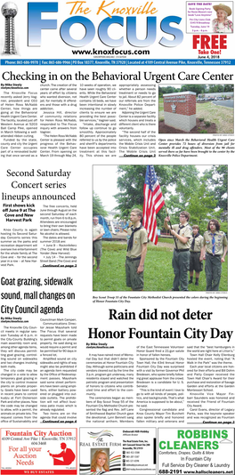 Rain Did Not Deter Honor Fountain City