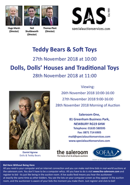 Teddy Bears & Soft Toys Dolls, Dolls' Houses and Traditional Toys