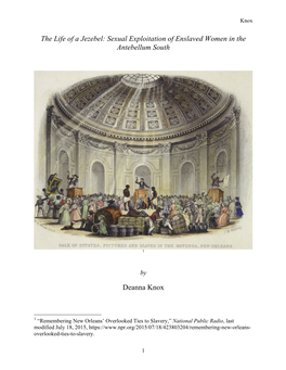 The Life of a Jezebel: Sexual Exploitation of Enslaved Women in the Antebellum South