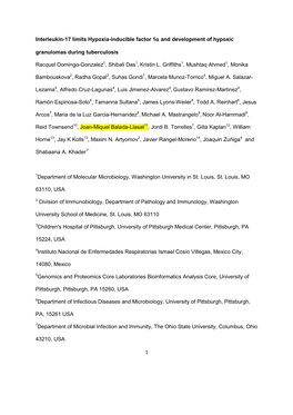 1 Interleukin-17 Limits Hypoxia-Inducible Factor 1Α And