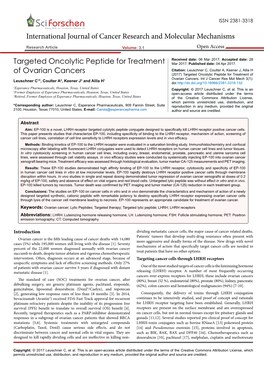 Targeted Oncolytic Peptide for Treatmentof Ovarian Cancers