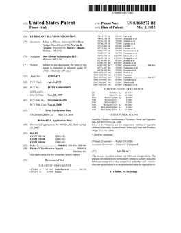 (12) United States Patent (10) Patent No.: US 8,168,572 B2 Thoen Et Al