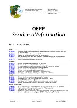 EPPO Reporting Service