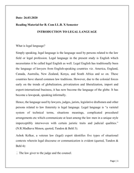 2. What Is Legal Language