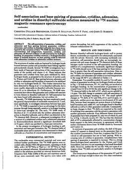 Self-Association and Base Pairing of Guanosine, Cytidine