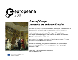 Faces of Europe: Academic Art and New Direction