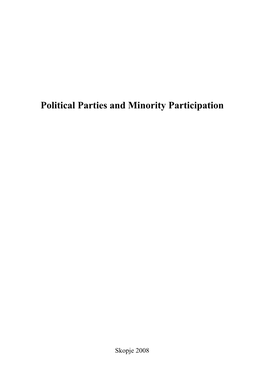 Political Parties and Minority Participation