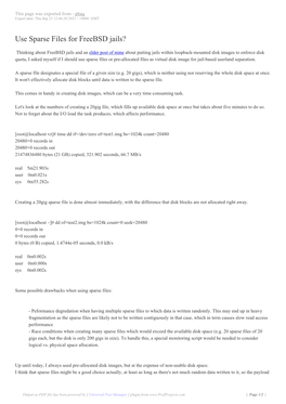 Use Sparse Files for Freebsd Jails?