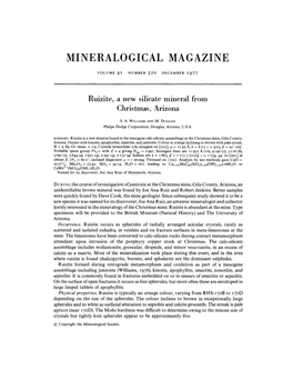 Mineralogical Magazine