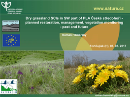 Dry Grassland Scis in SW Part of PLA České Středohoří - Planned Restoration, Management, Vegetation Monitoring - Past and Future