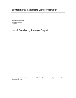 43281-013: Tanahu Hydropower Project